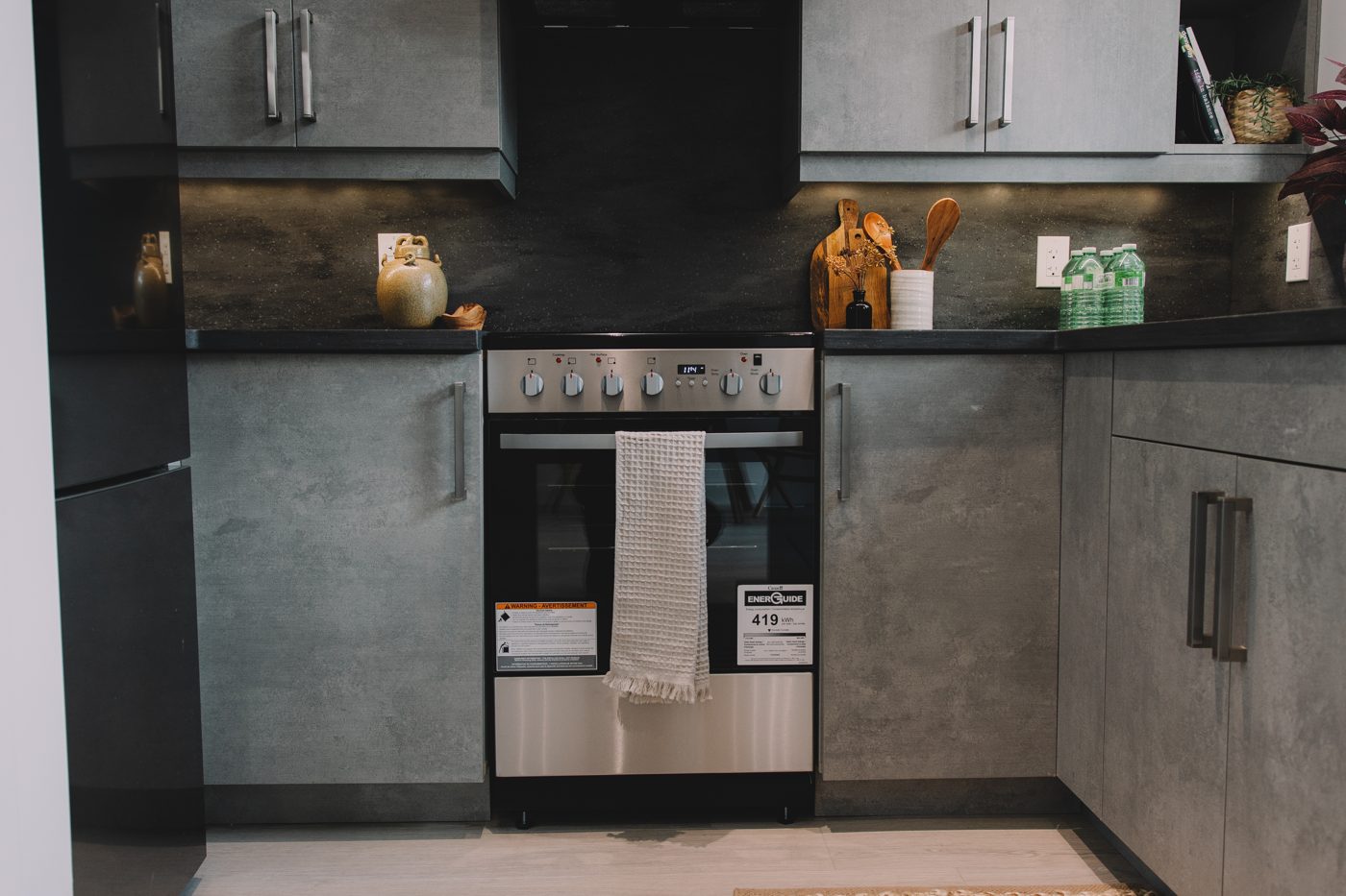 Finished kitchen of a completed Metrosuite garden suite