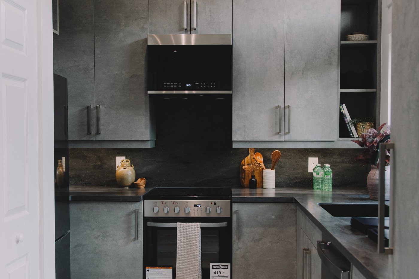 Kitchen of a completed Metrosuite garden suite, Beresford Avenue